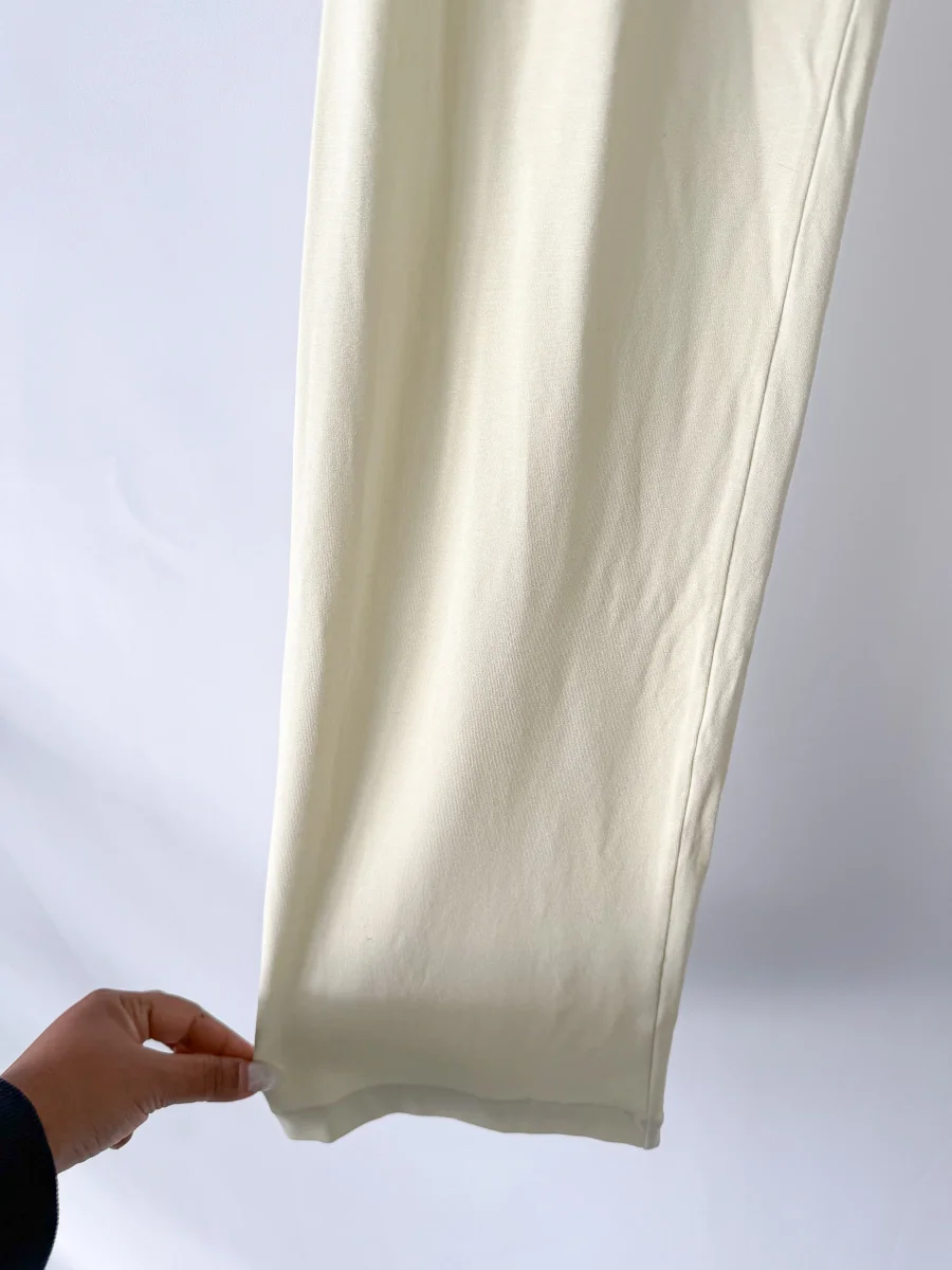 Pain De Sucre Ecru Soft Touch Stretch Waist Trousers in Brody - Imagen 9