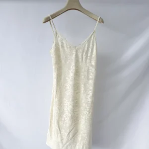 Pain De Sucre Ecru White French Lace Slip Dress In Jasun
