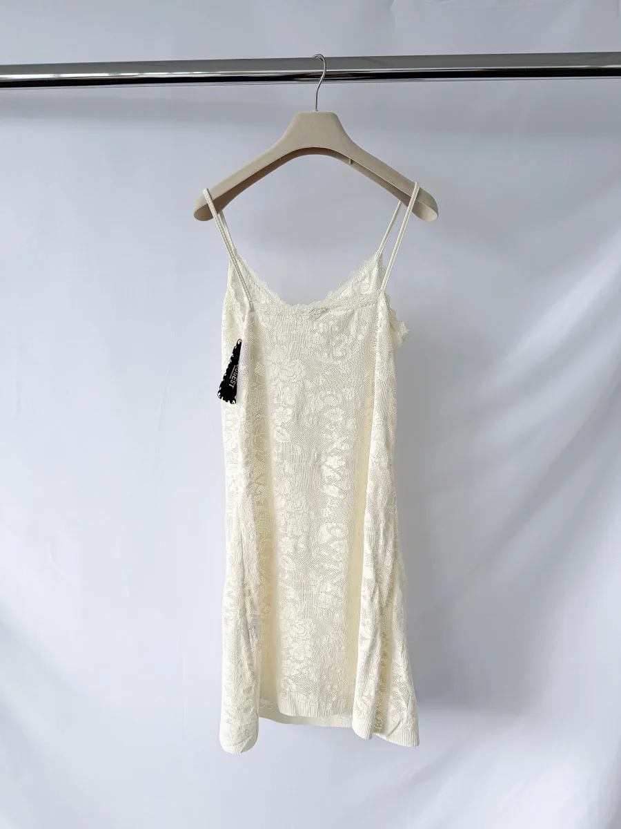 Pain De Sucre Ecru White French Lace Slip Dress In Jasun - Imagen 6