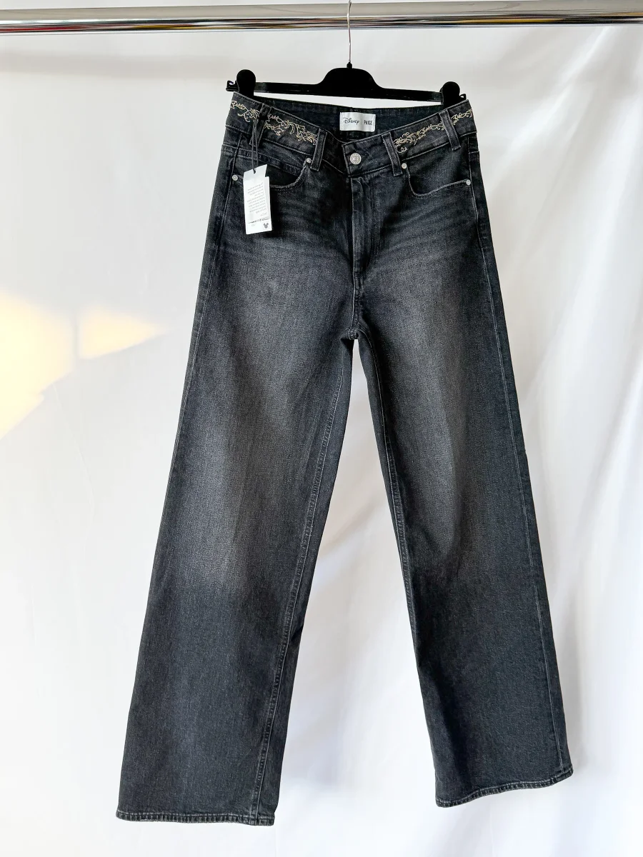 PAIGE x Disney Cinderella Sasha Wide-Leg Stretch Denim Jeans - Imagen 5