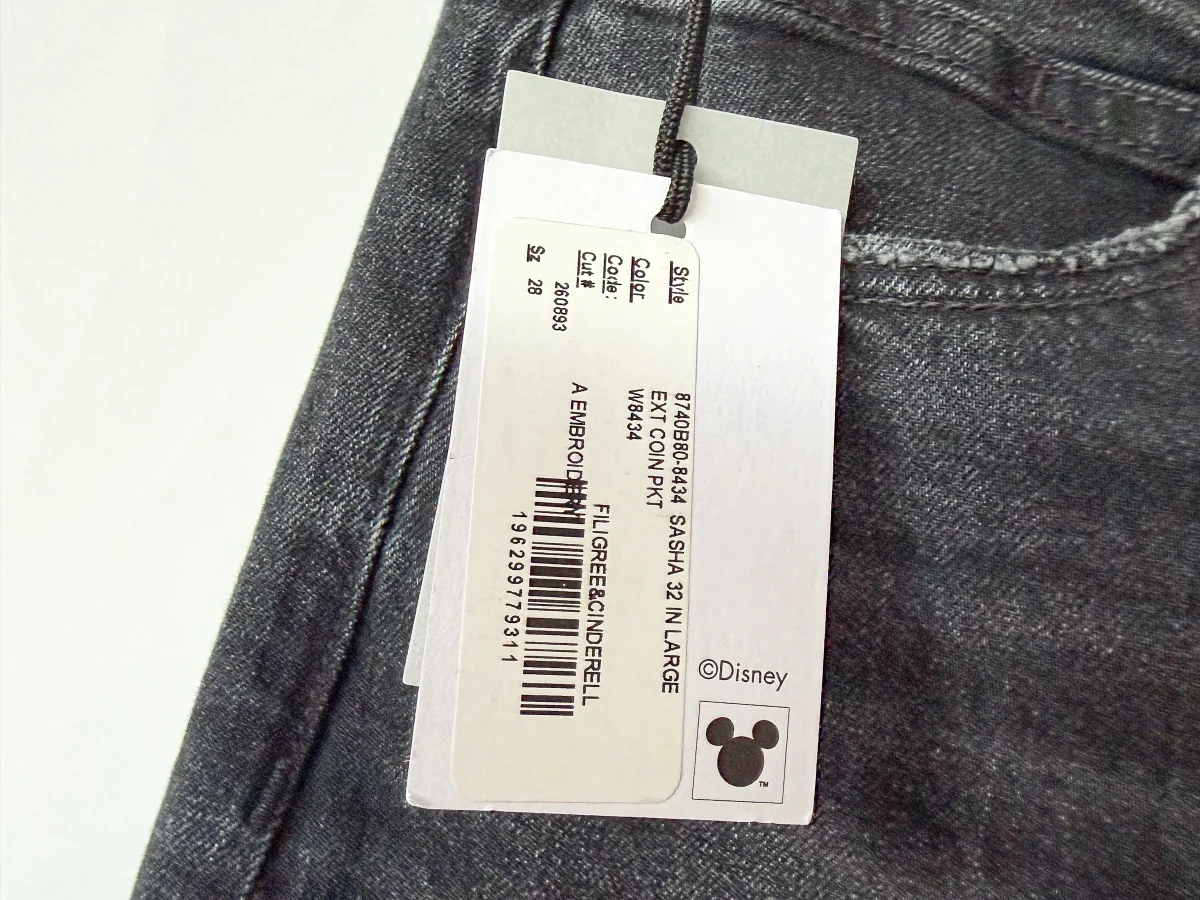 PAIGE x Disney Cinderella Sasha Wide-Leg Stretch Denim Jeans - Imagen 8
