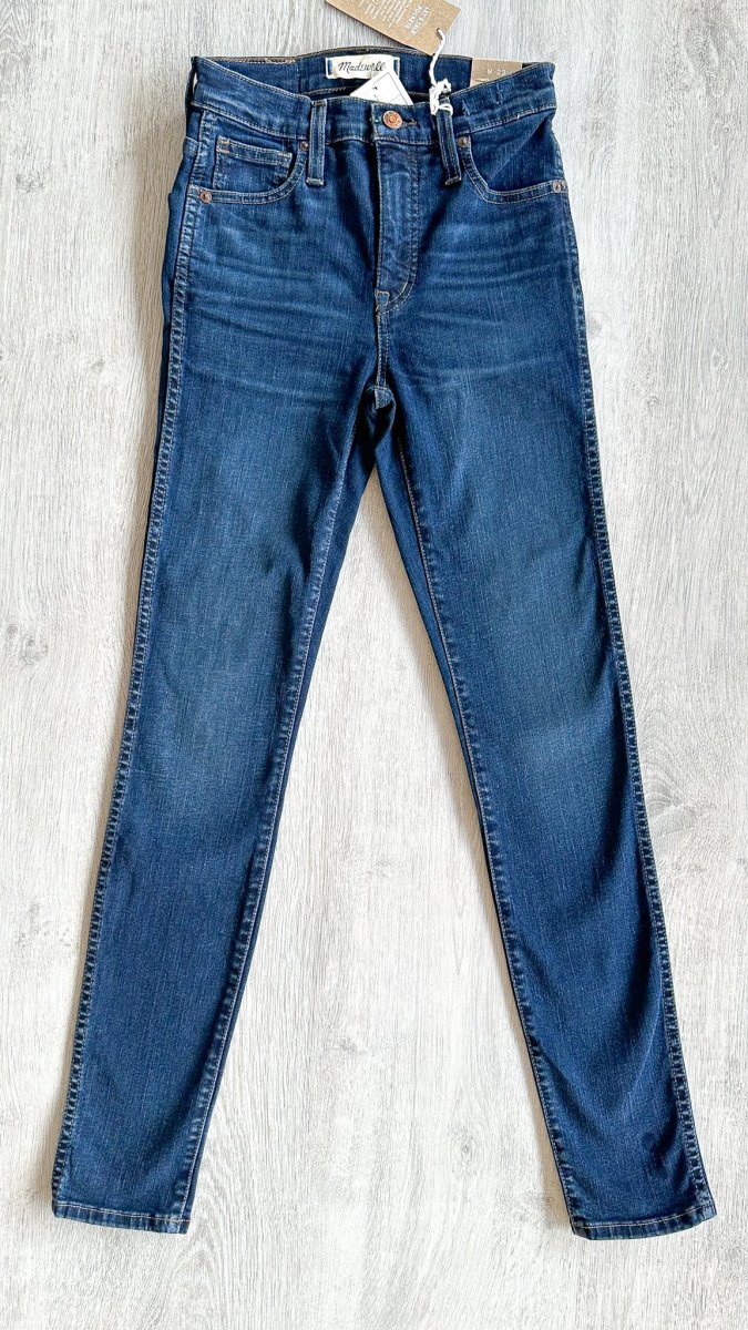 Madewell 10" High-Rise Skinny Jeans Indigo Hayes Wash