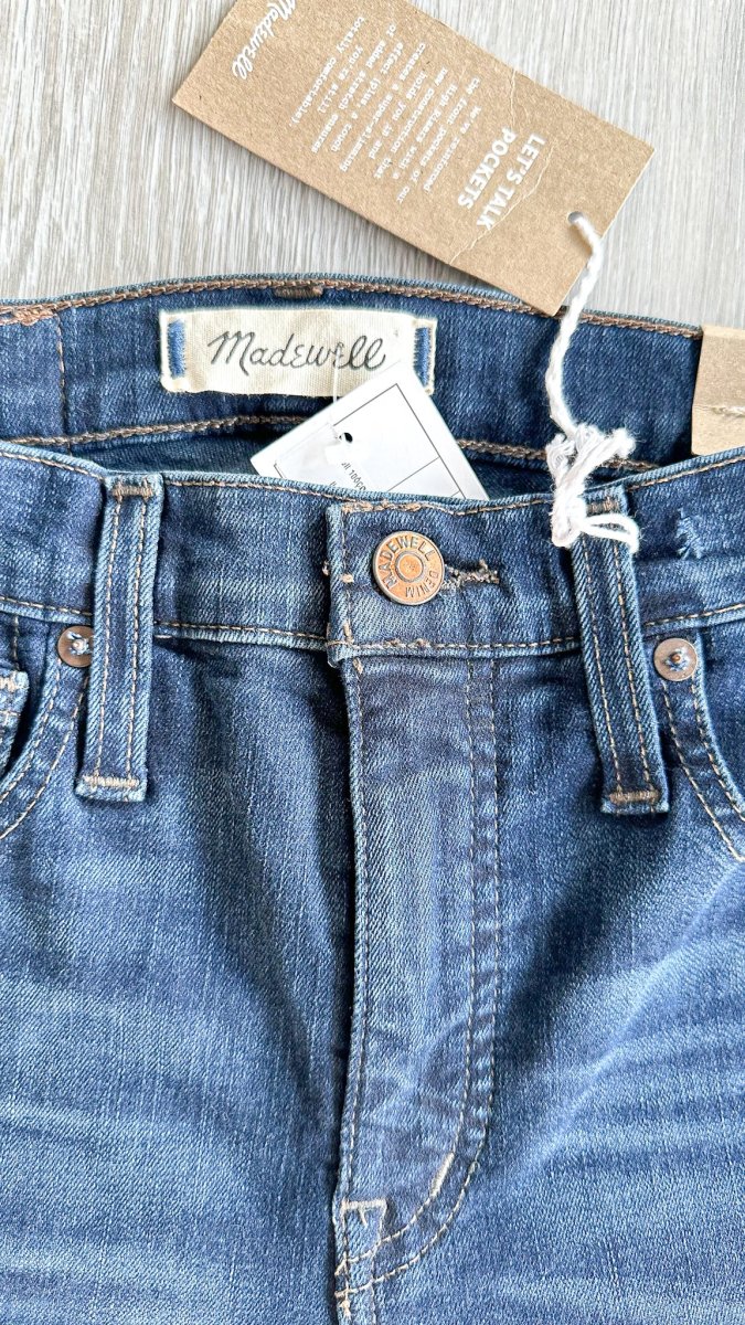 Madewell 10" High-Rise Skinny Jeans Indigo Hayes Wash - Imagen 3