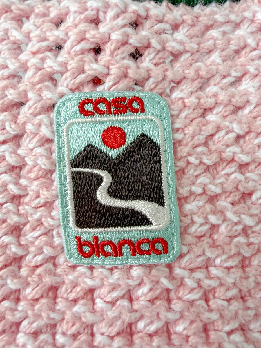 Casablanca Tennis Club Pink Knit Mouline Logo Patch Mini Crochet Dress - Imagen 9