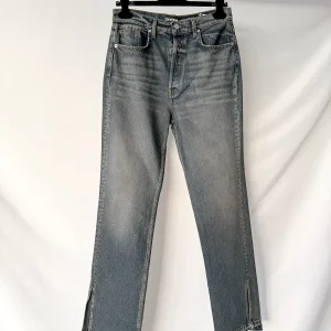 EB Denim Washed Distressed Split Hem Jeans