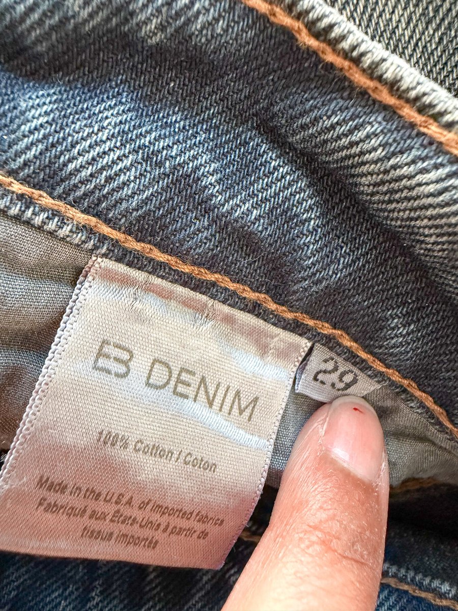 EB Denim Washed Distressed Split Hem Jeans - Imagen 9