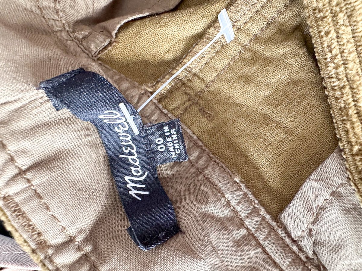 Madewell Corduroy Brown Autumnal Pocket Front A-Line Mini Skirt - Imagen 3