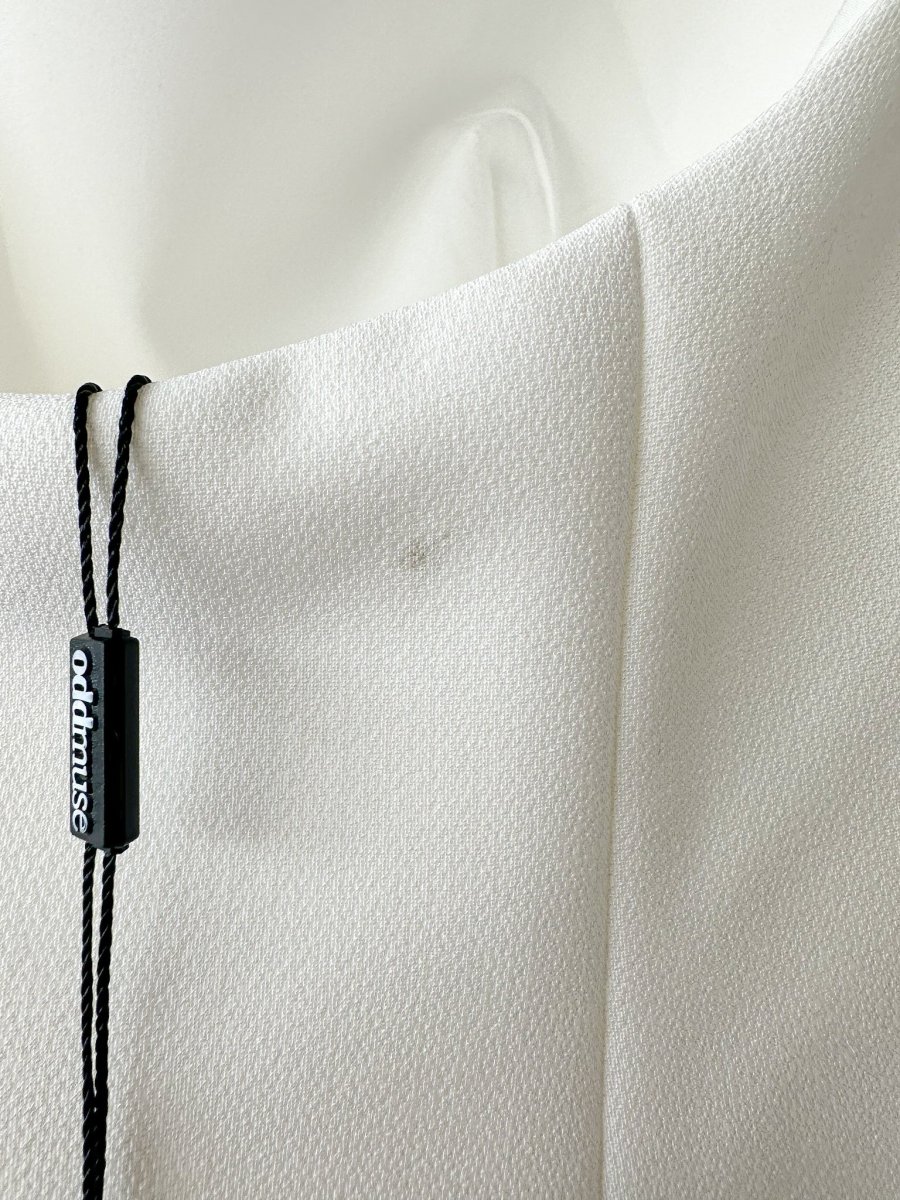 Odd Muse White Drop Hem Halterneck Mini Dress - Imagen 8