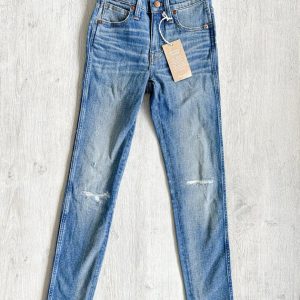 Madewell 9" Mid-Rise Rip and Repair Denim Skinny Jeans