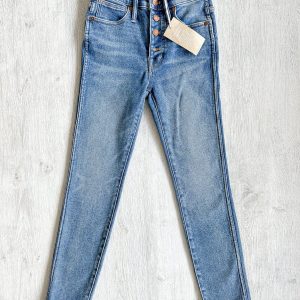 Madewell 10" High-Rise Skinny Jeans in Cordova Wash: Button-Front Edition