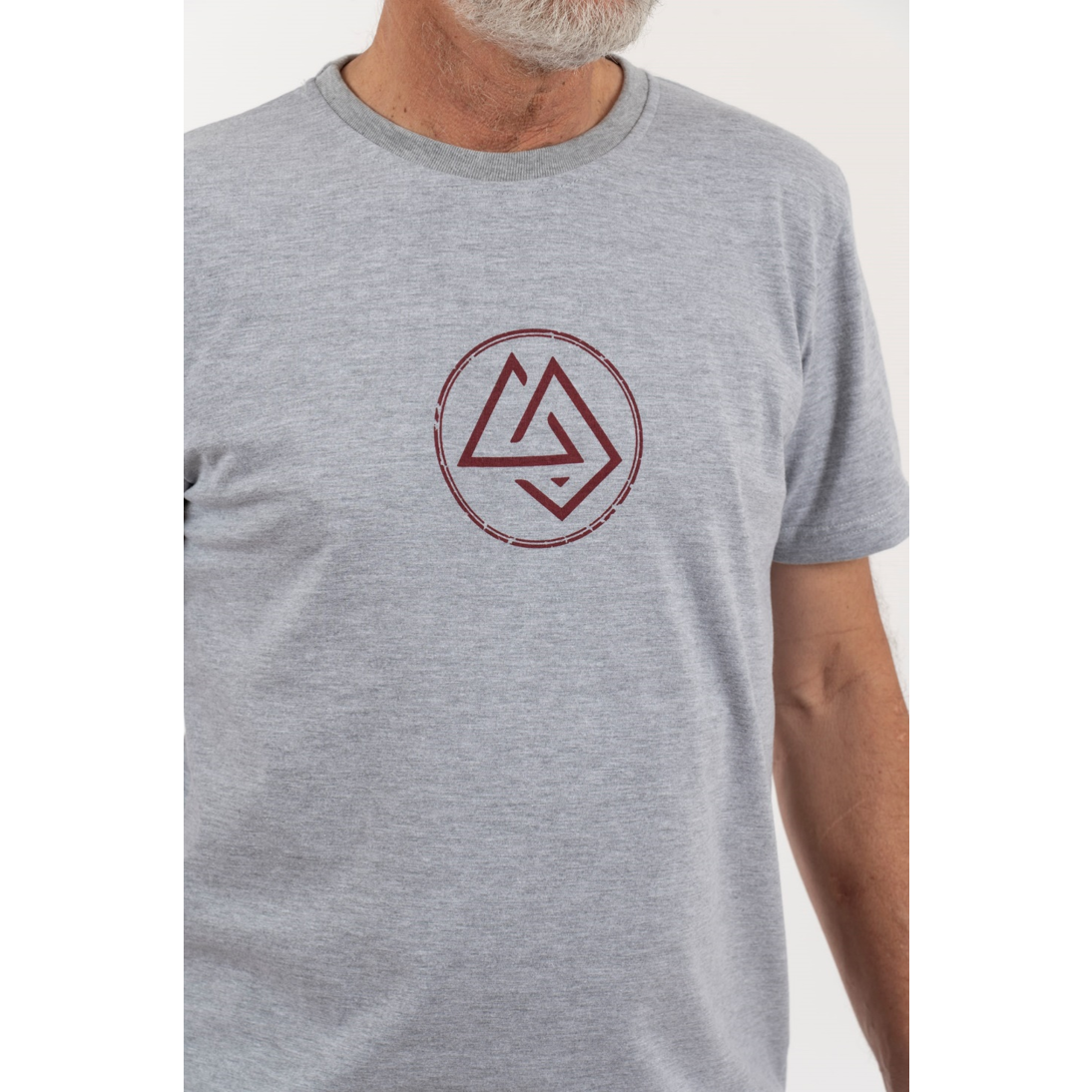 Polera Hombre Logo Circular Gris - Imagen 4