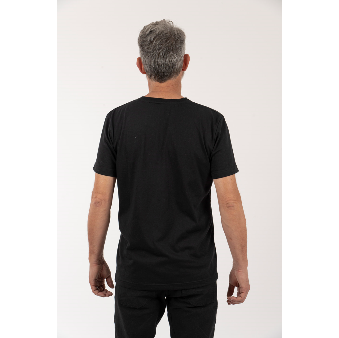 Polera Hombre Logo Circular Negra - Imagen 6