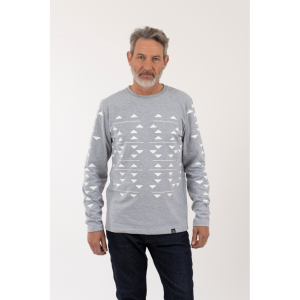 Polera ML Triangulos Hombre – Gris