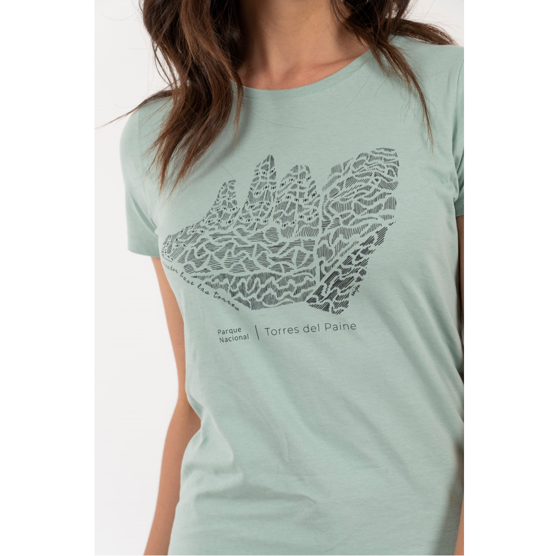 Polera Torres del Paine Mujer – Verde - Imagen 5