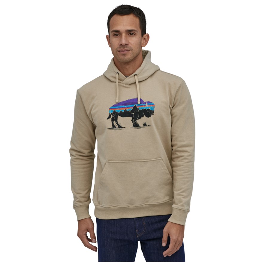 Polerón Fitz Roy Bison Uprisal Hoody Hombre Beige - Imagen 3