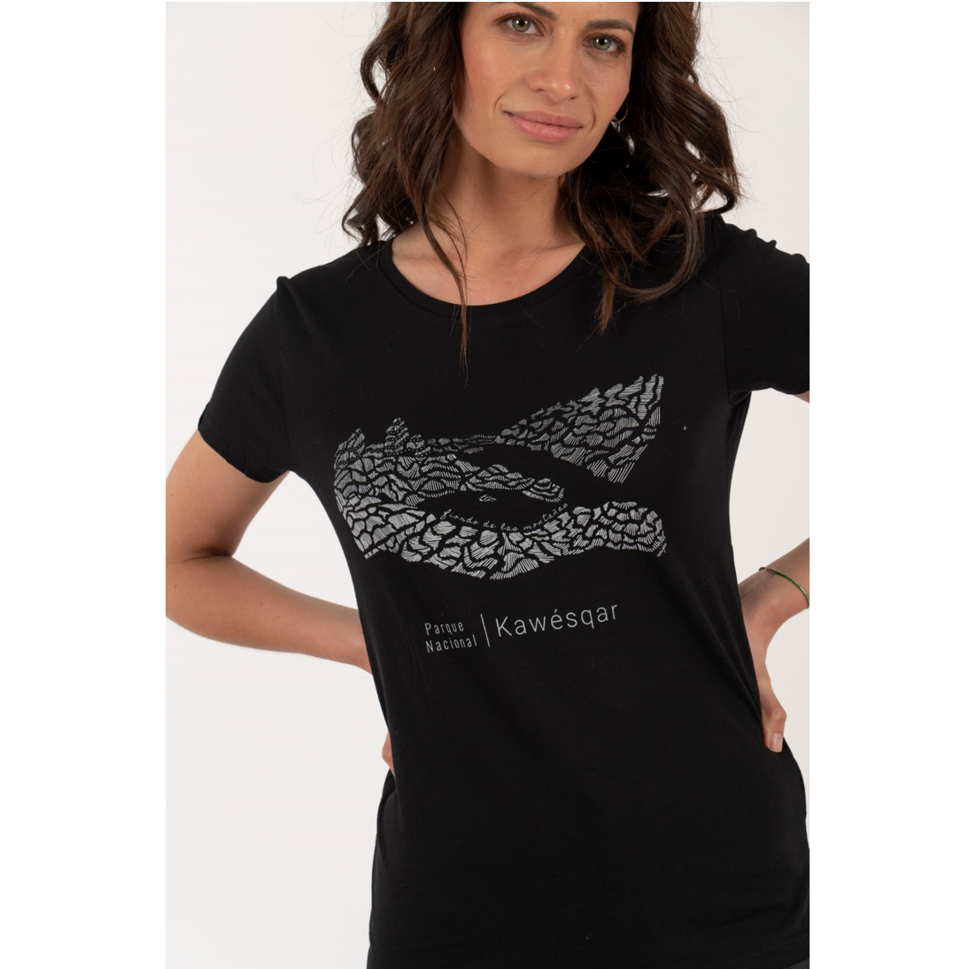 Polera Parque Kawesqar Mujer – Negro - Imagen 3