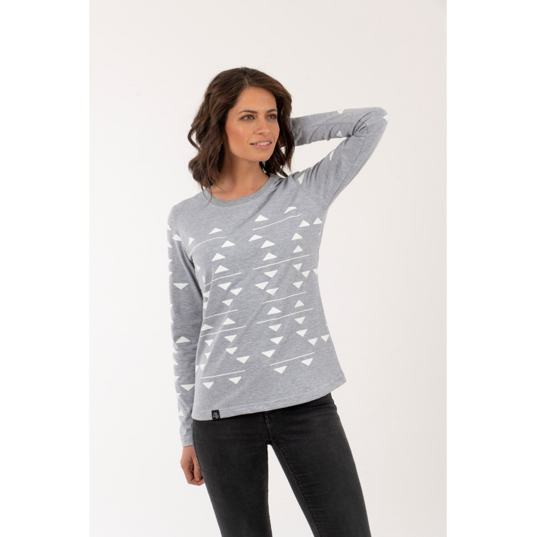 Polera Triangulos Mujer – Gris - Imagen 4