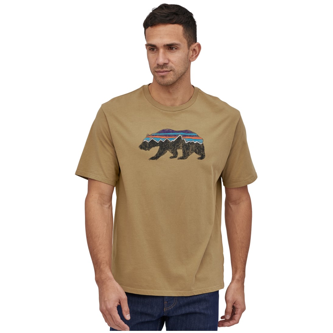 Polera Fitz Roy Bear Scope Organic Hombre Café - Imagen 3