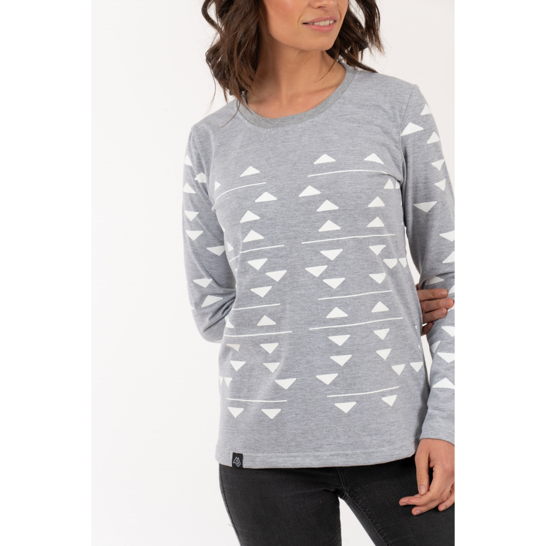 Polera Triangulos Mujer – Gris - Imagen 5
