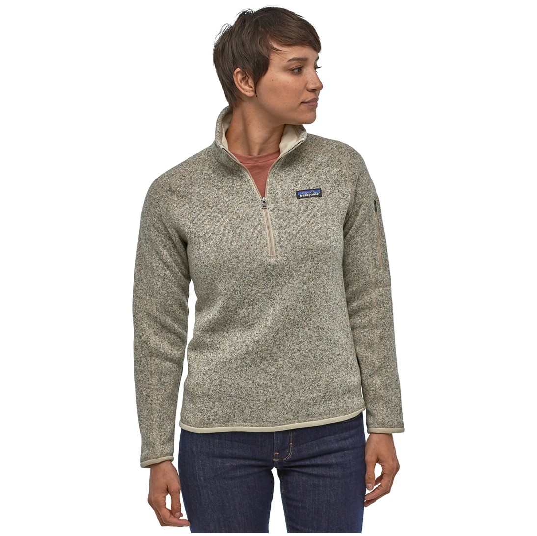 Polar Better Sweater 1/4 Zip Mujer Beige - Imagen 3
