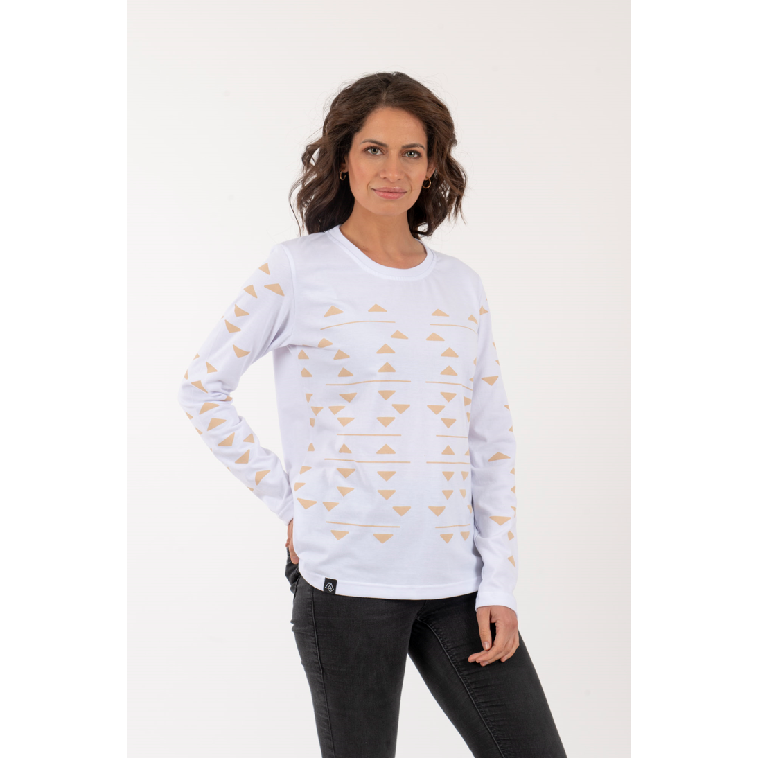 Polera Triángulos Mujer – Blanco - Imagen 3