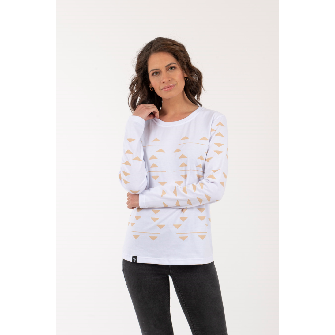 Polera Triángulos Mujer – Blanco - Imagen 2