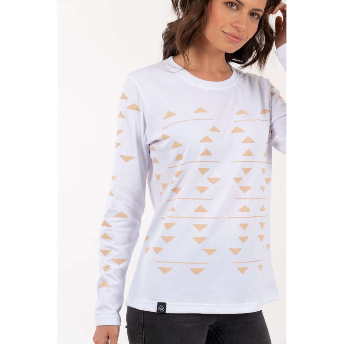 Polera Triángulos Mujer – Blanco - Imagen 5