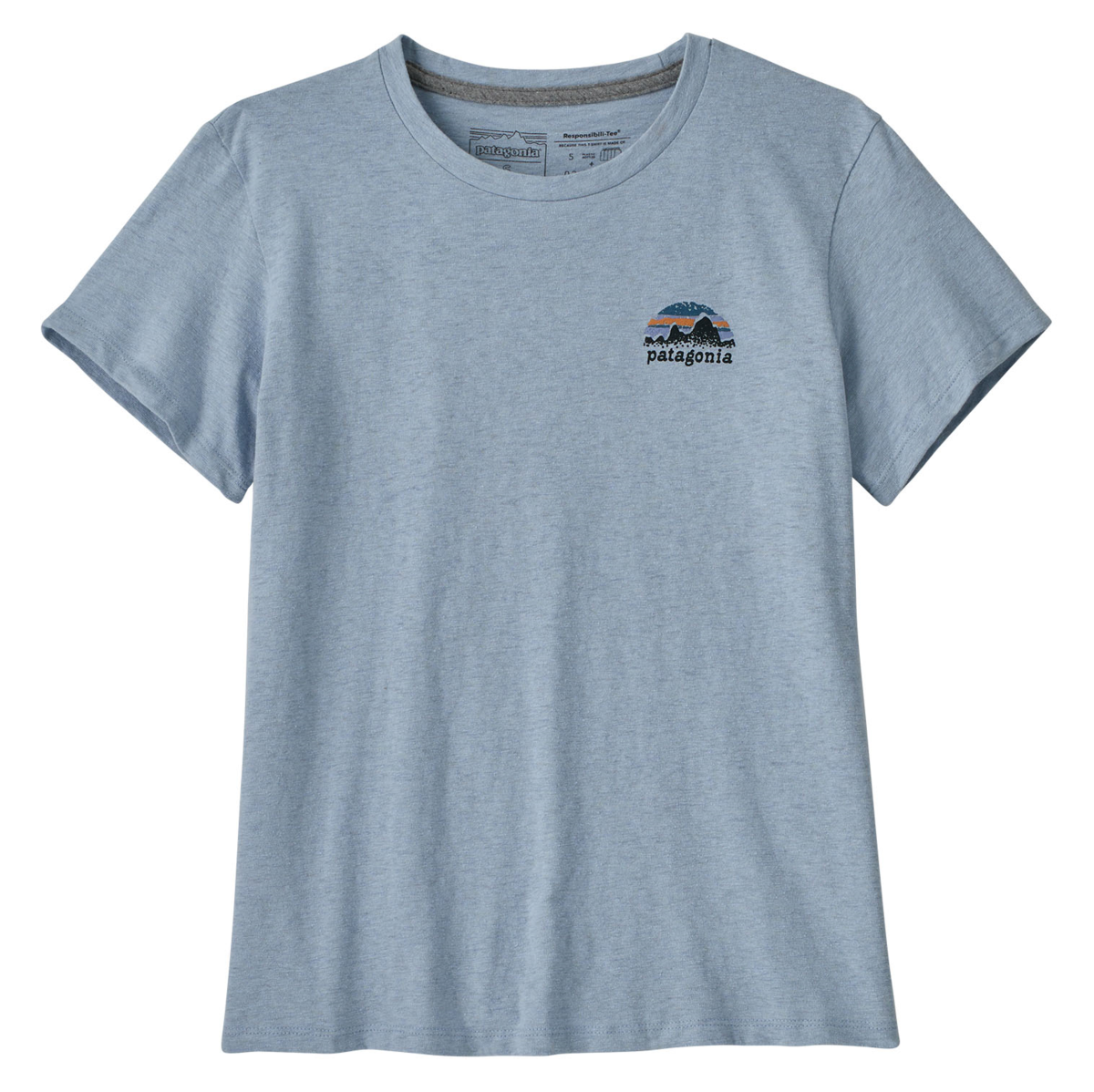 Polera Mujer Skyline Stencil Responsibili-Tee Stream Blue - Imagen 2
