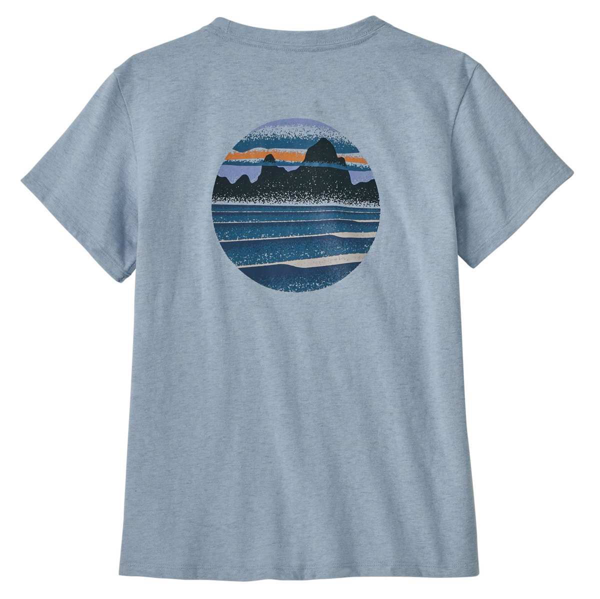 Polera Mujer Skyline Stencil Responsibili-Tee Stream Blue - Imagen 3