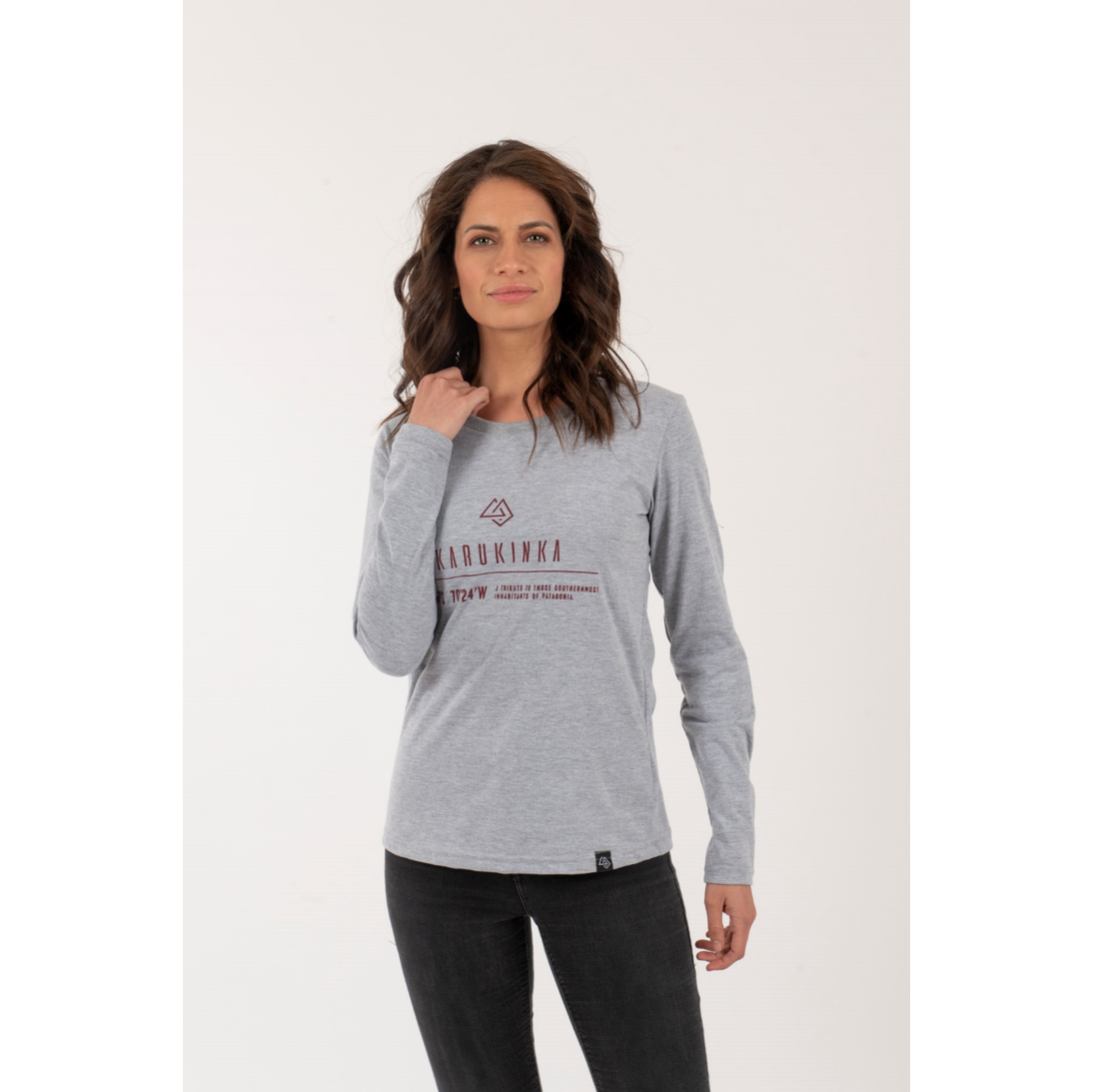Polera Mujer Coordenadas Gris - Imagen 2