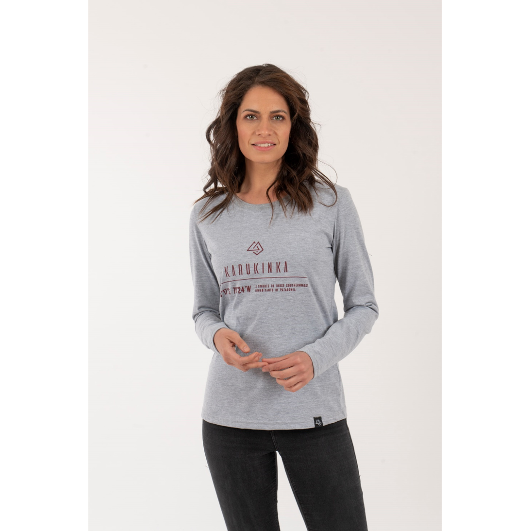 Polera Mujer Coordenadas Gris - Imagen 6