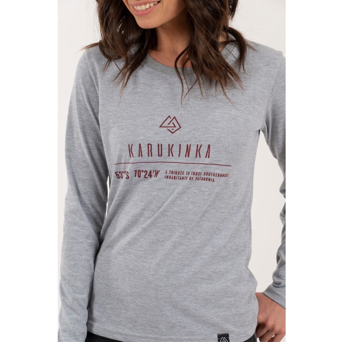 Polera Mujer Coordenadas Gris - Imagen 3