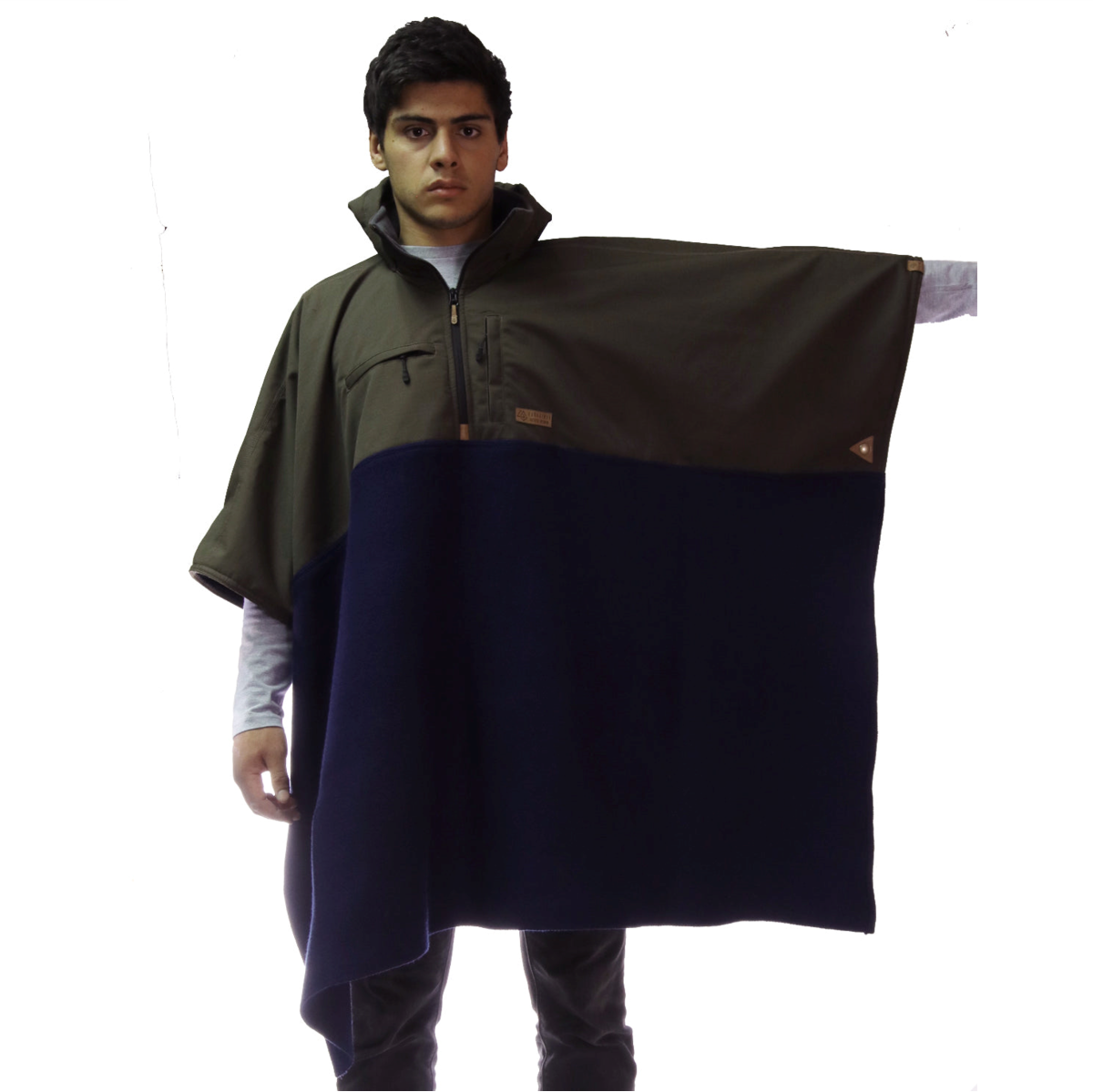 Poncho Taita Unisex Verde/Azul - Imagen 2