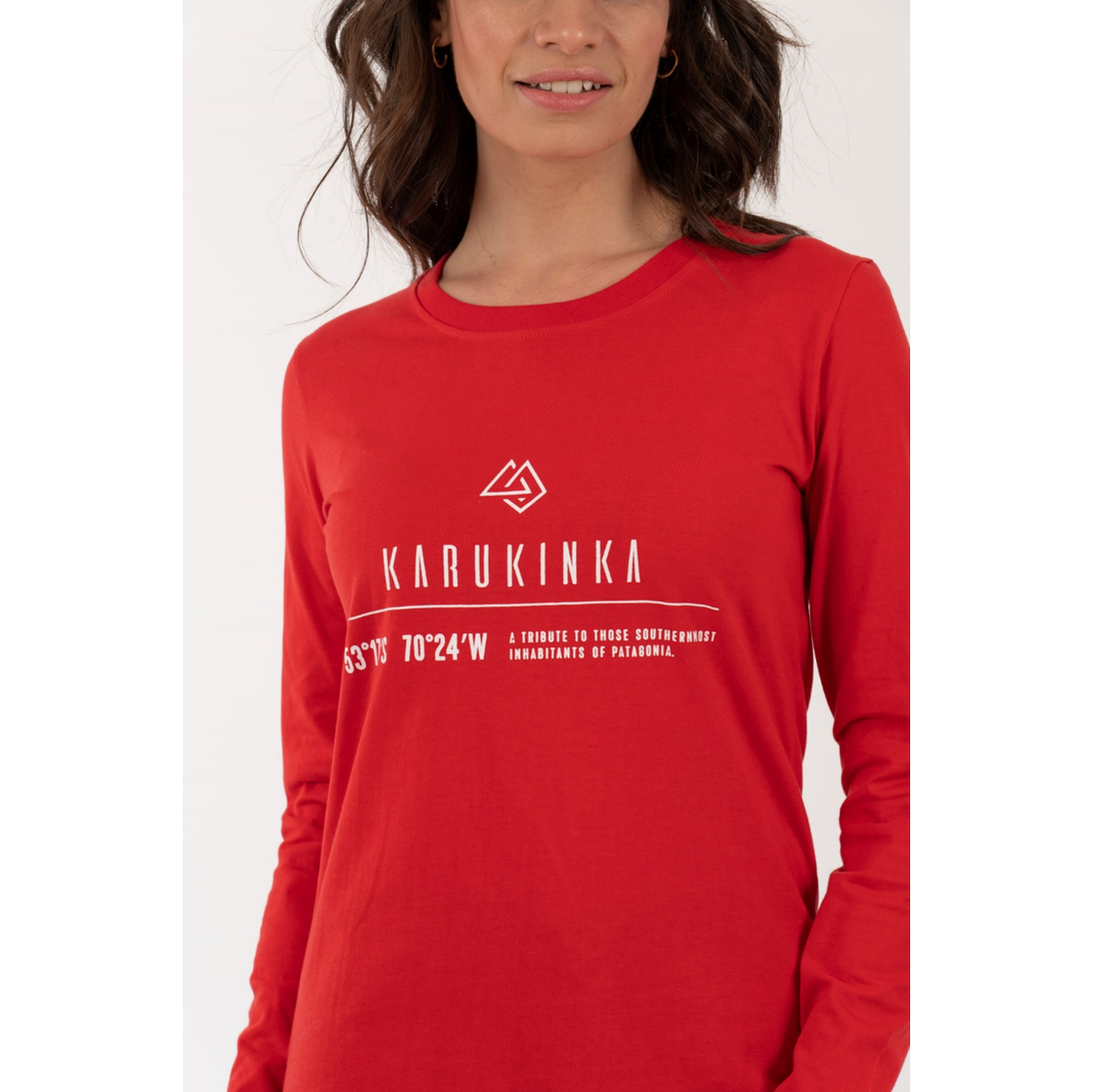 Polera Mujer Coordenadas Roja - Imagen 4