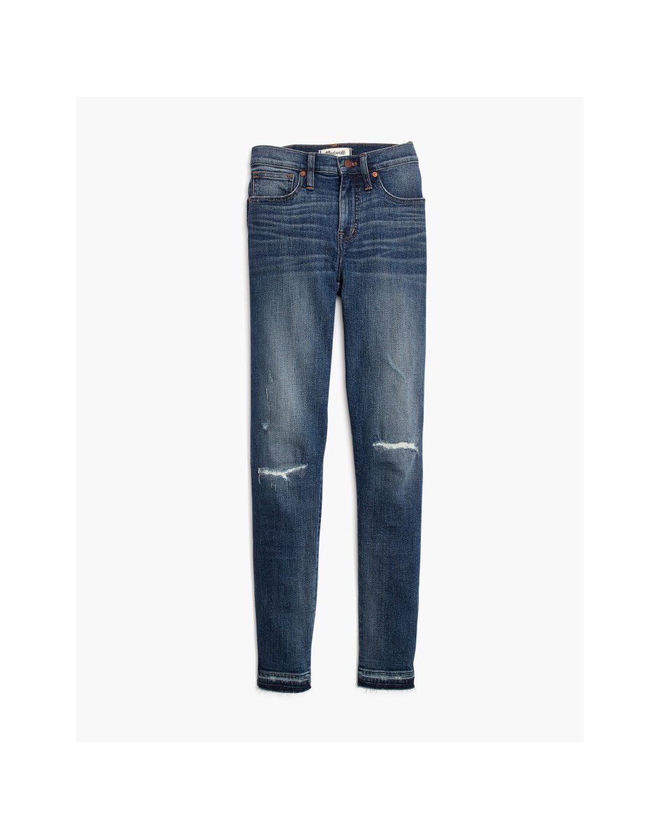 Madewell 9" Mid-Rise Rip and Repair Denim Skinny Jeans - Imagen 4