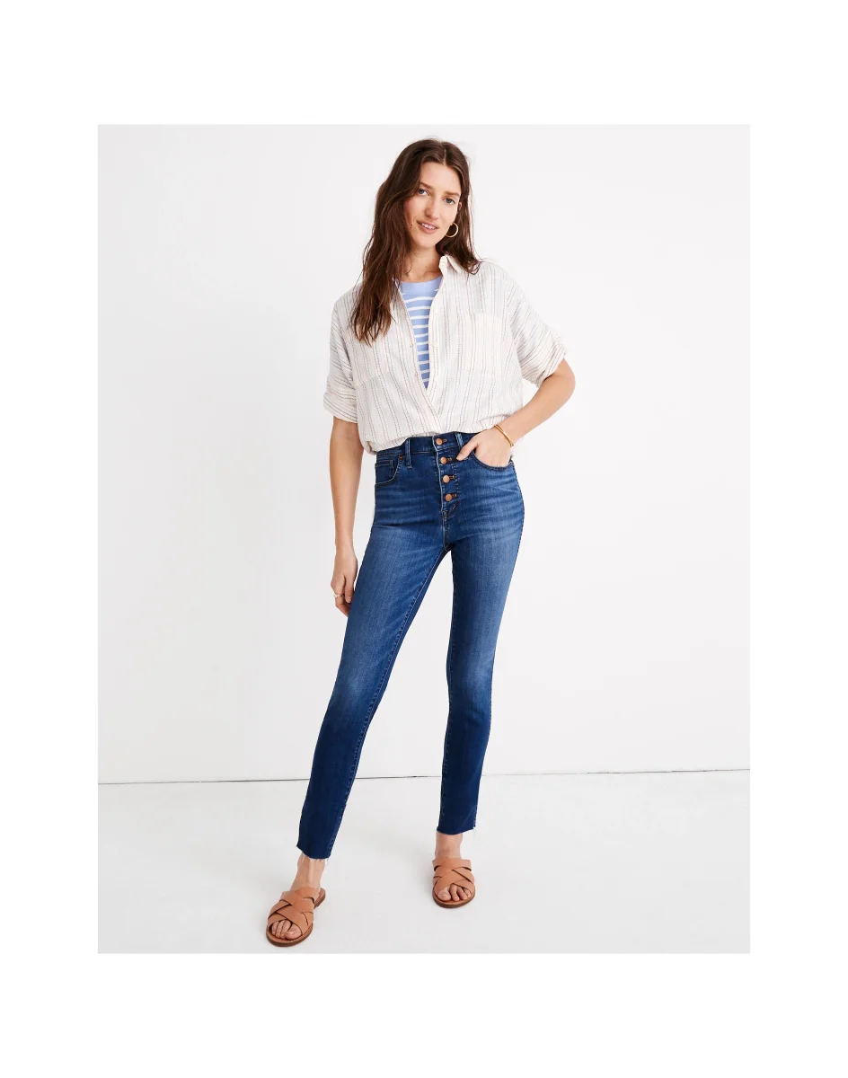 Madewell 10" High-Rise Skinny Crop Denim Jeans - Imagen 3