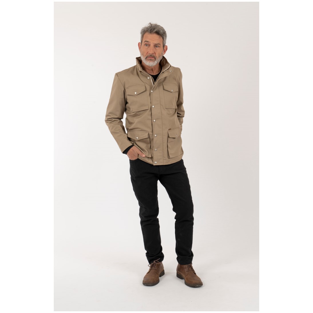 Cortaviento Hombre Canvas Horrer Beige - Imagen 5
