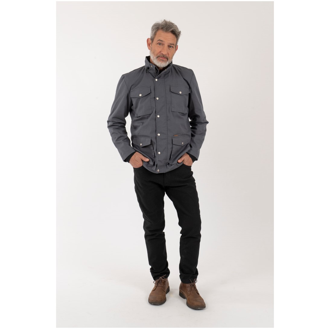 Cortaviento Hombre Canvas Horrer Gris - Imagen 3