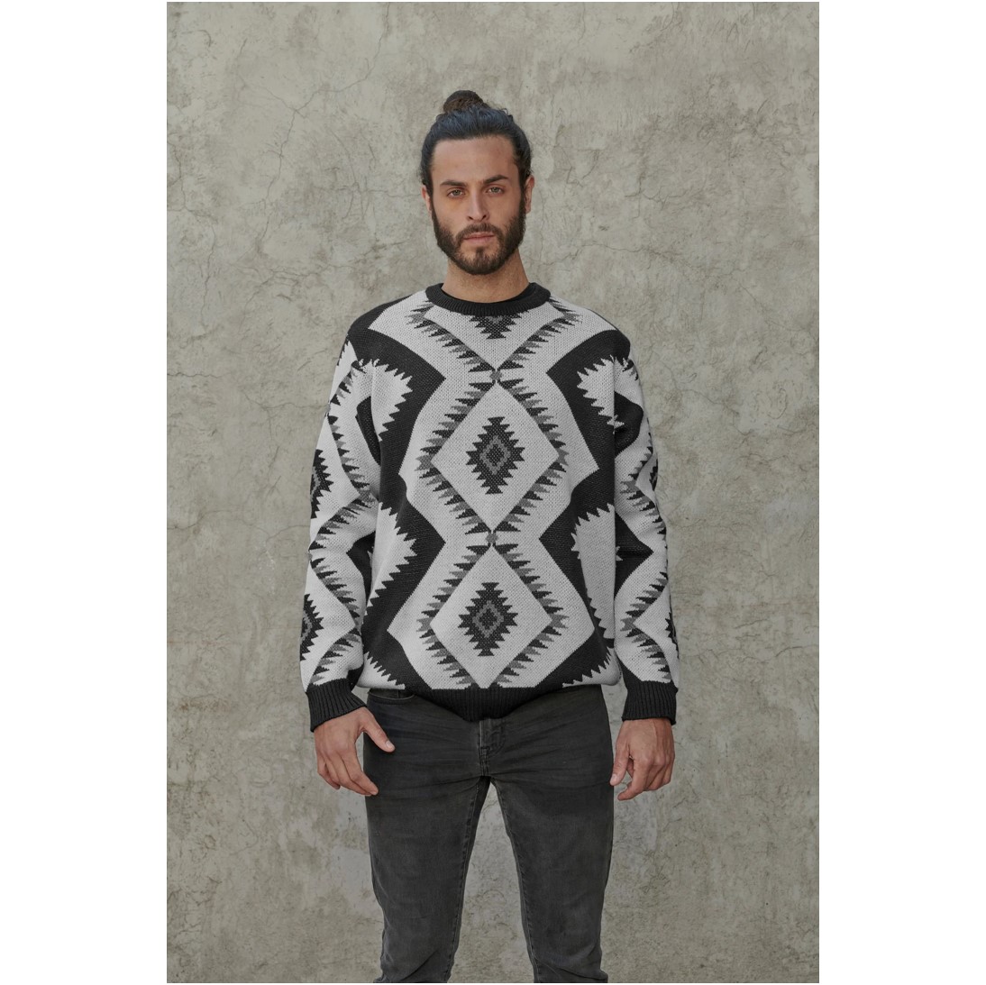 Sweater Keyaisl Hombre Gris