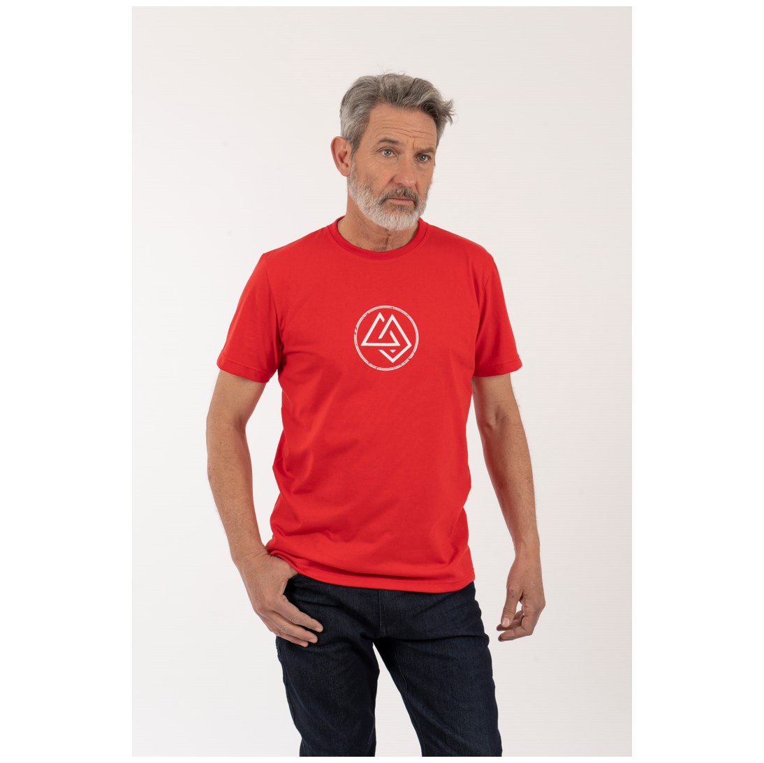 Polera Hombre Logo Circular Roja - Imagen 3