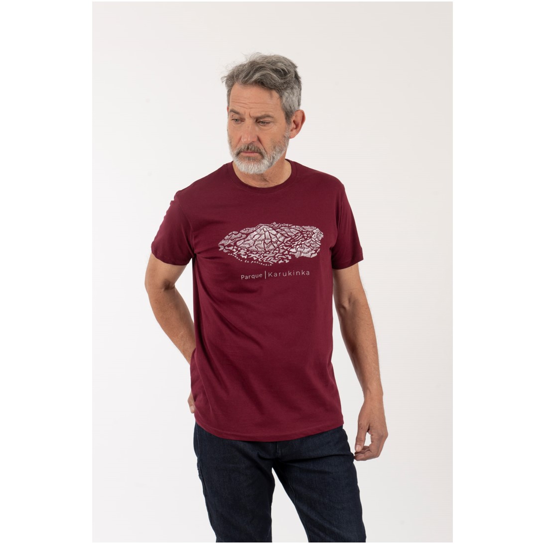 Polera Parque Karukinka Hombre – Burdeo - Imagen 5