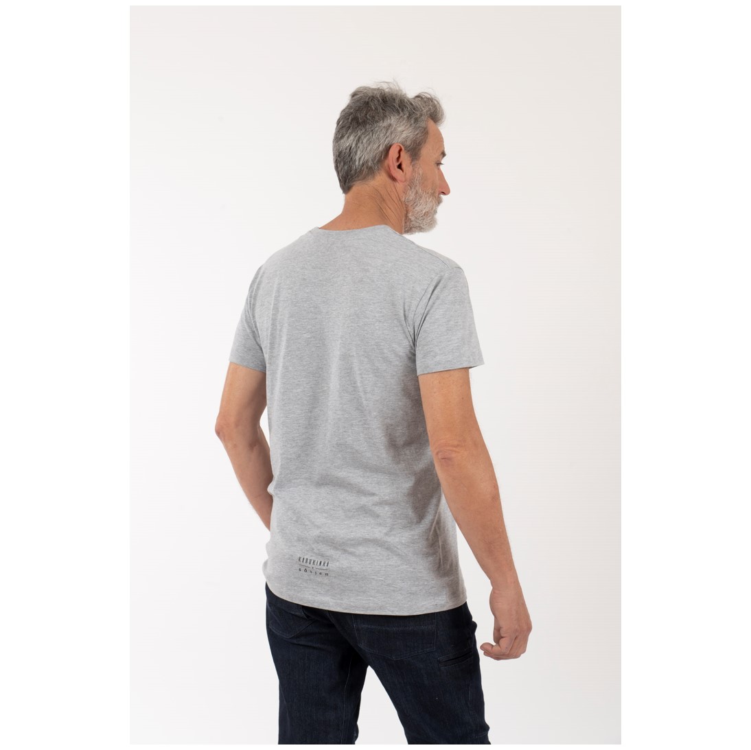 Polera Manga Corta Agostini Hombre – Gris - Imagen 4