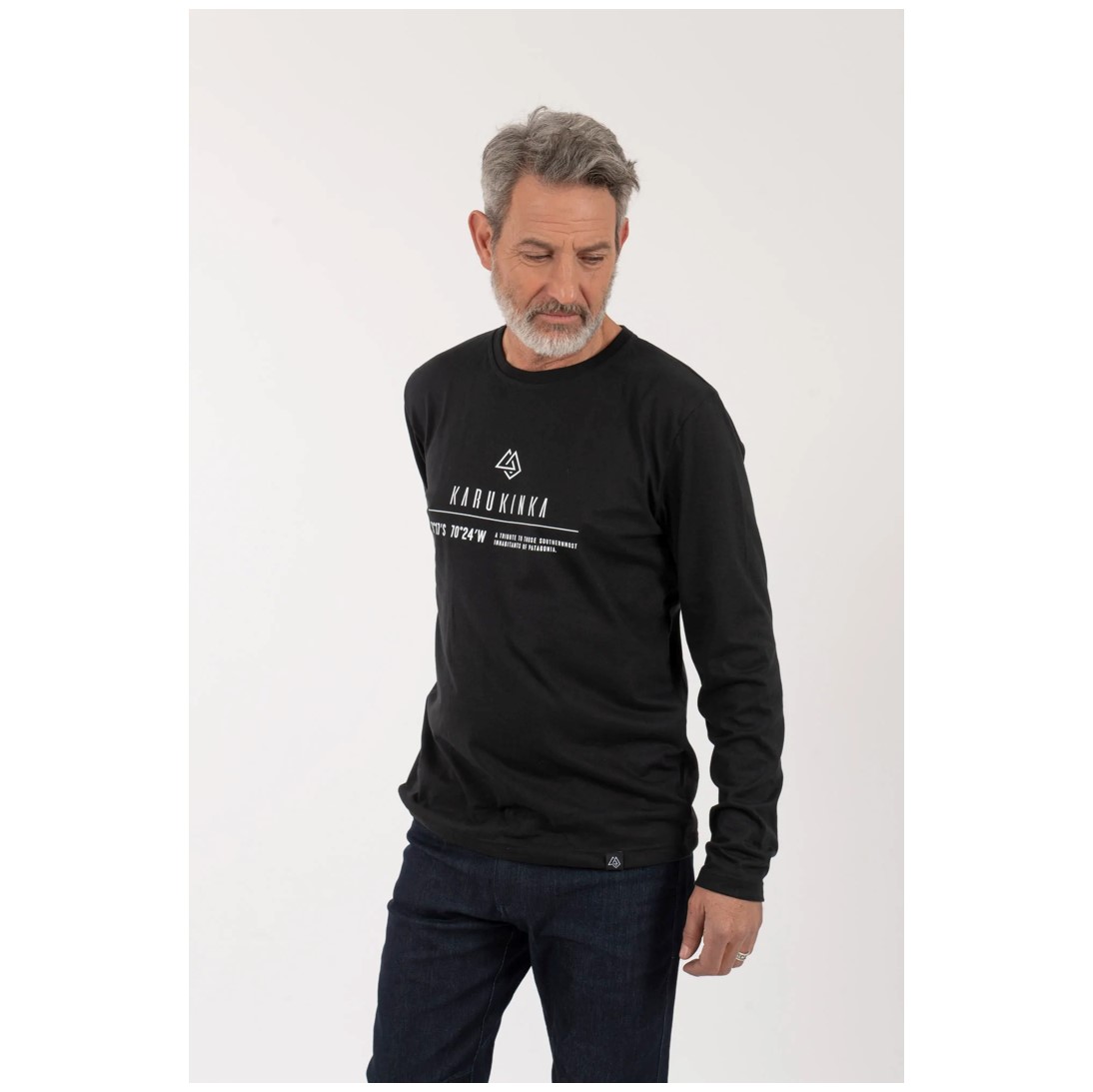 Polera Hombre Coordenadas Negra - Imagen 4