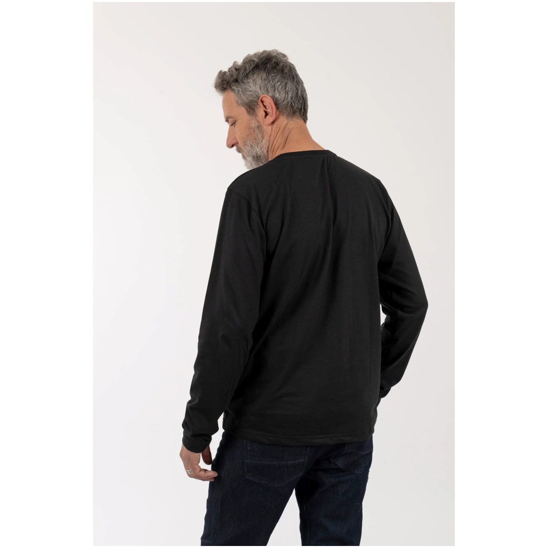 Polera Hombre Coordenadas Negra - Imagen 3