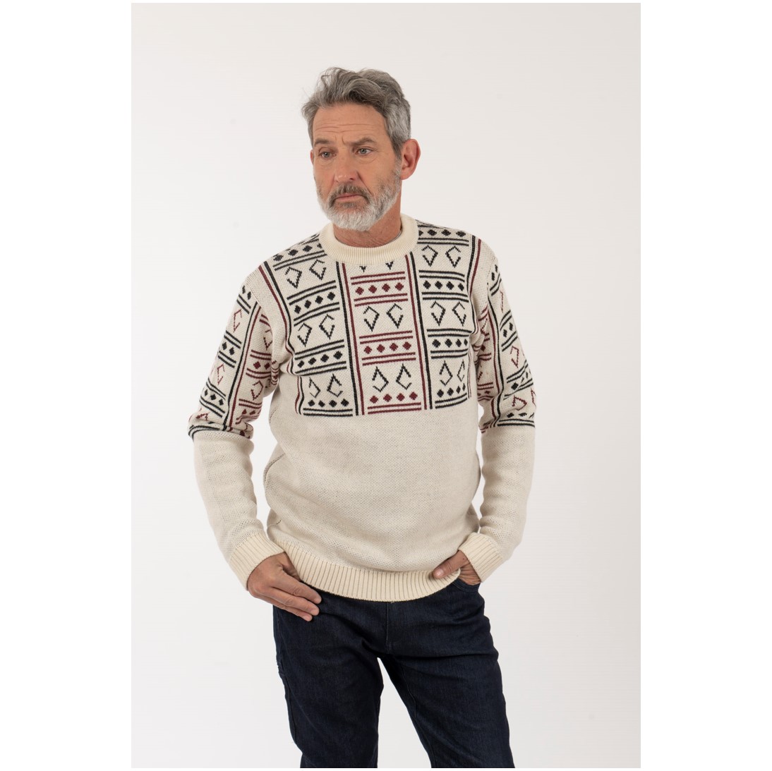 Sweater Sate Hombre Crema - Imagen 3