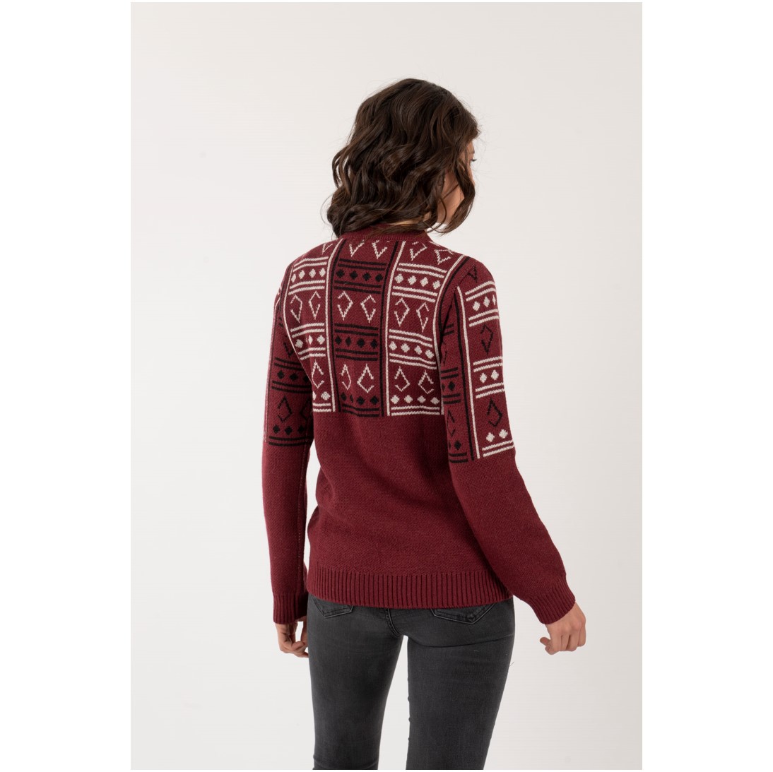 Sweater Sate Mujer Burdeo - Imagen 4