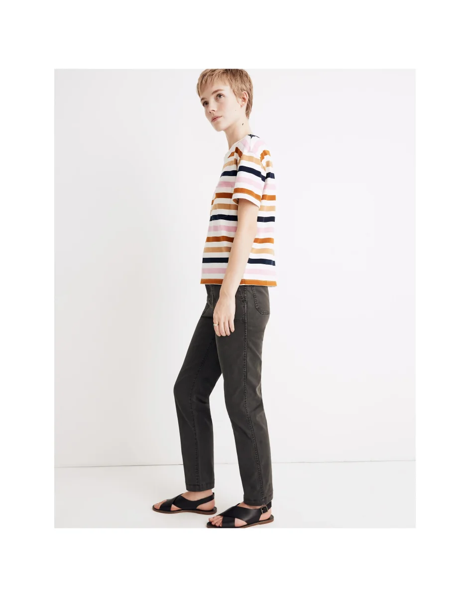 MADEWELL Easy Crop Tee Shirt in Beatrice Stripe - Imagen 3