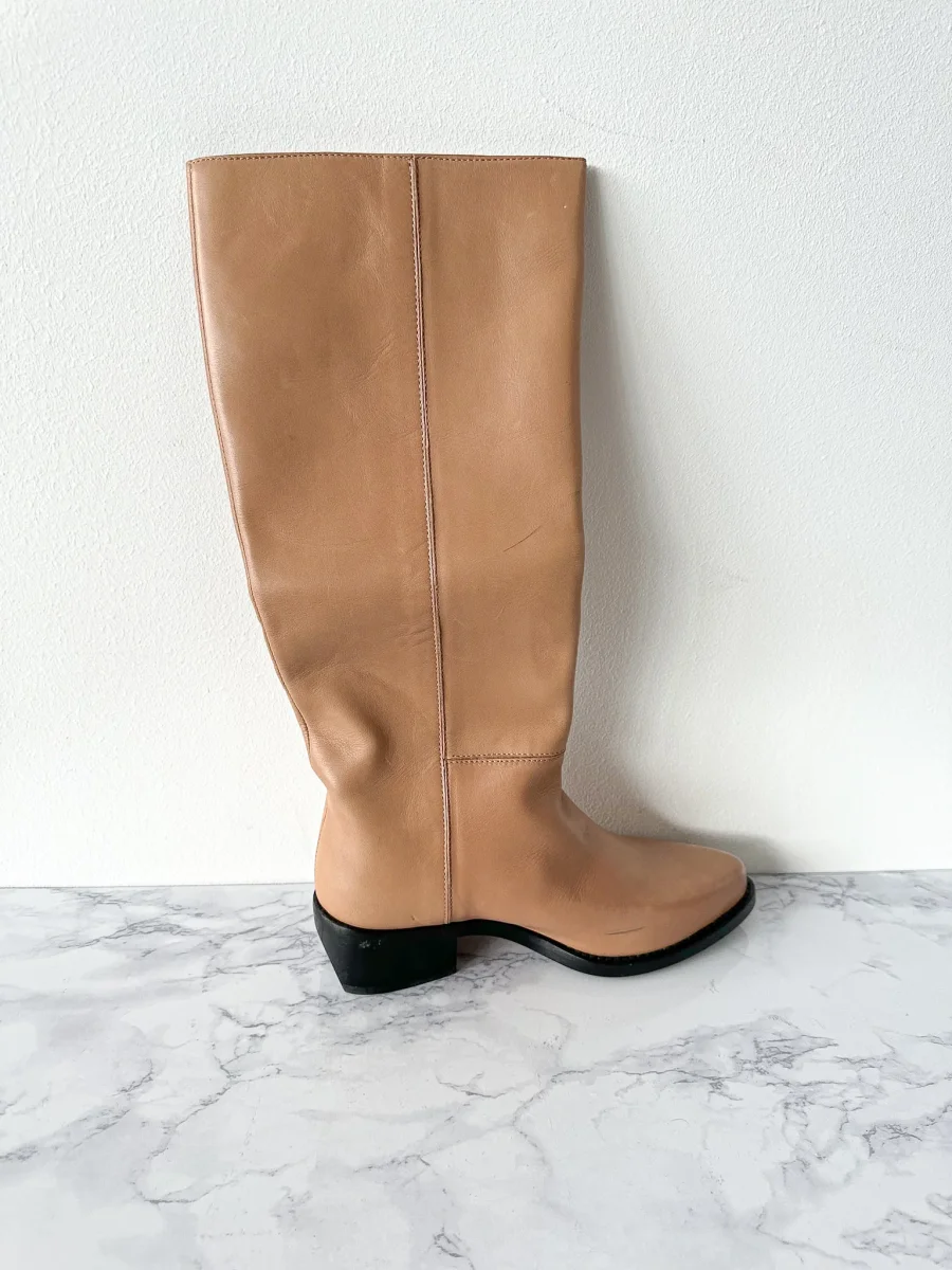 LEGRES Blush Leather Boots - Imagen 4