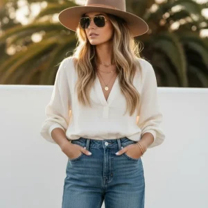 Lack Of Color Brown Wool Suede Band Trim Boho Hat