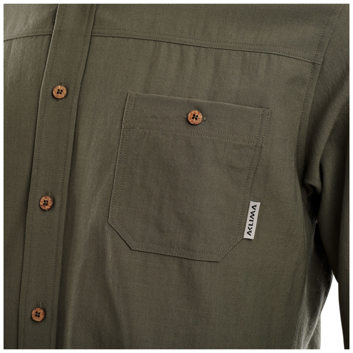 Camisa de Lana Merino Hombre Verde - Imagen 5